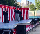 Exhibición en el festival de Sumiyoshi, Osaka 